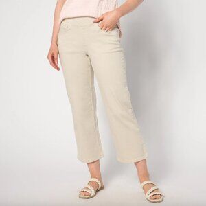 Belle by Kim Gravel Petite TripleLuxe Twill Guacho Jean , Sand Sz 32WP a588018